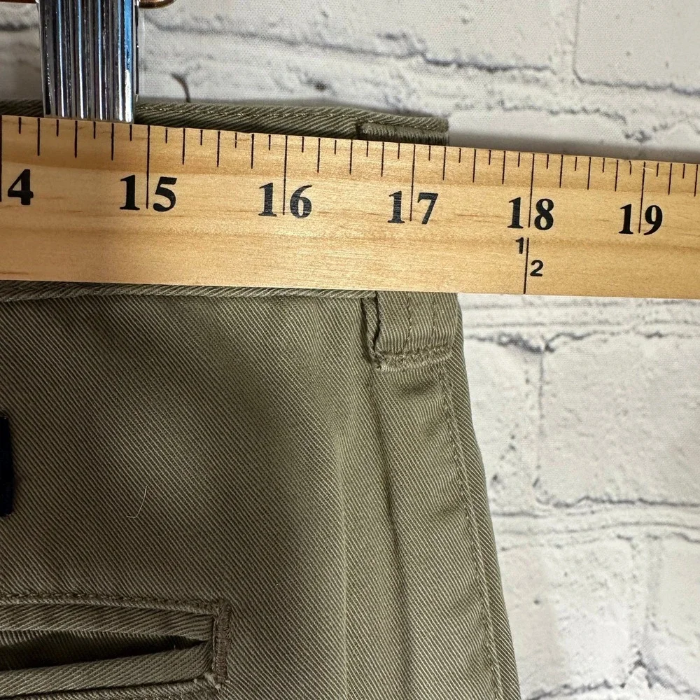 NWT Chaps Ralph Lauren Mens 36 Olive Green Pleated Cargo Shorts Cotton 61160